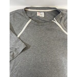 Comfy Chemo Chemotherapy‎ Shirt Mens Sz XL Port Access Zipper Short Sleeve Gray